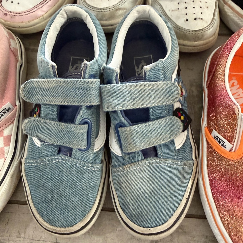Vans Kids Glitter Ombre Slip-On Sneakers in Pink & Orange Bundle 11-13.5 - Picture 3 of 10